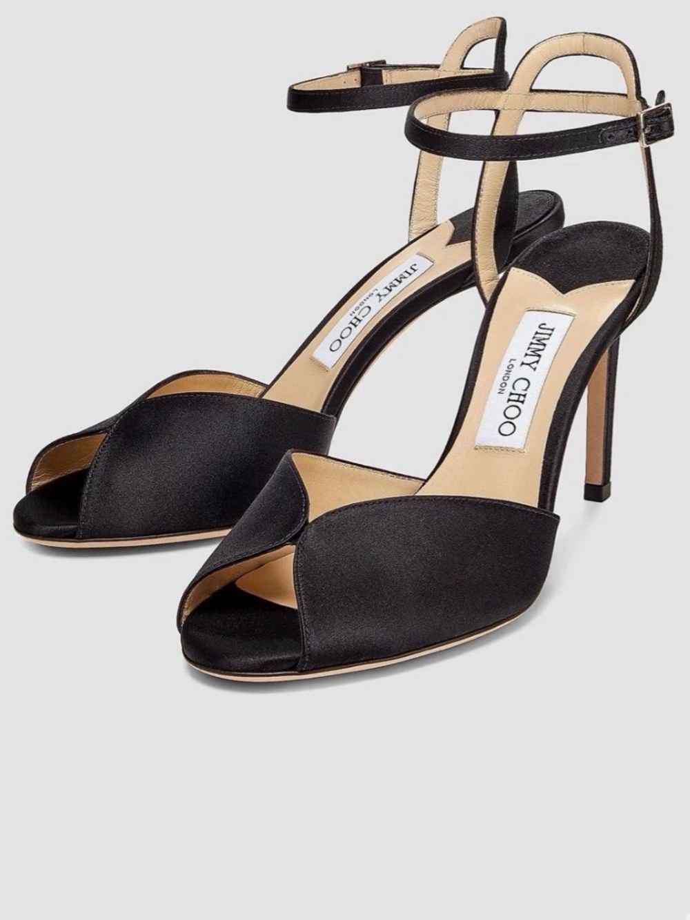 Jimmy Choo Sacora 85MM/3.35” Satin Heels | size 41 EU/11 US